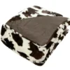 Cream & Brown Cow Print Faux Fur King Comforter -Broyhill 810617565 810617566 A0 2