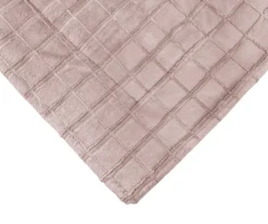 Pink Textured Grid Faux Fur Full/Queen Comforter 8 Pink Textured Grid Faux Fur Full/Queen Comforter -Broyhill 810617567 810617568 A8 3