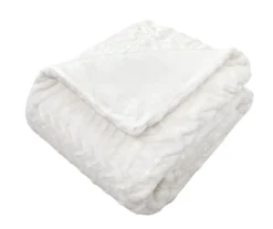 White Chevron Stripe Faux Fur King Comforter 11 White Chevron Stripe Faux Fur King Comforter -Broyhill 810617569 810617570 A0 2 1