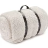 Whisper White Zigzag-Embossed Velvet Queen Blanket 1 Whisper White Zigzag-Embossed Velvet Queen Blanket -Broyhill 810617573 A0