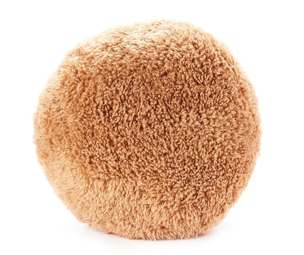 Brown Faux Fur Round Throw Pillow 3 Brown Faux Fur Round Throw Pillow